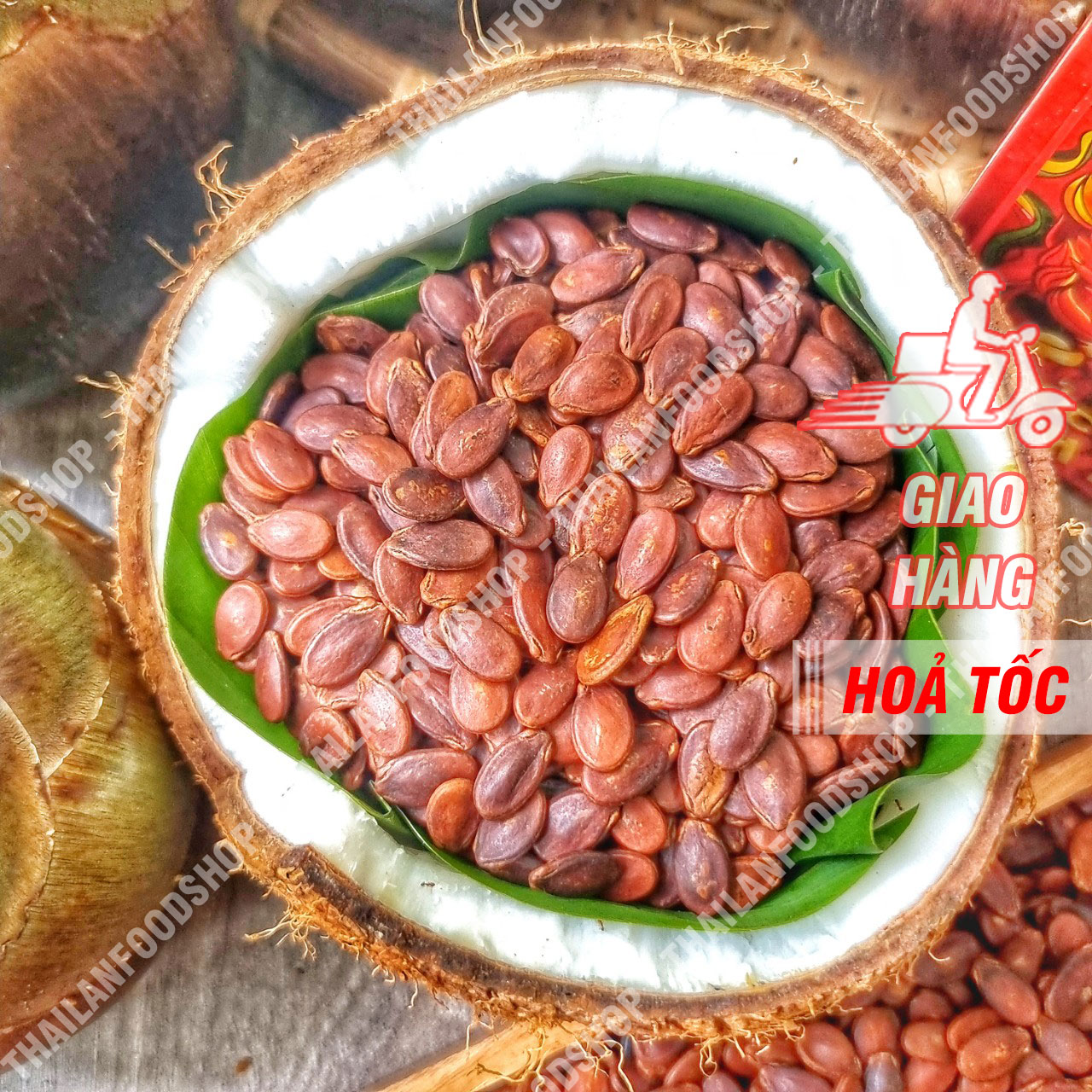 Hạt dưa rang tay, không phẩm màu - lon 450gr