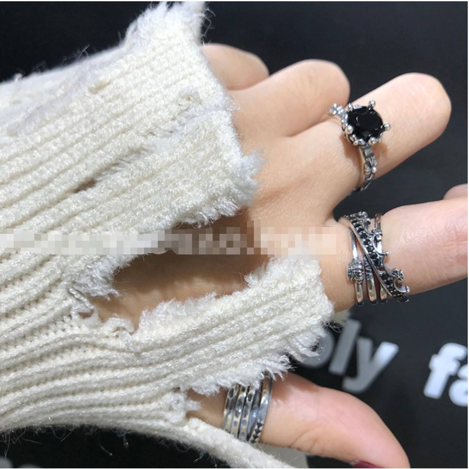 16 mẫu Nhẫn nữ, nhẫn retro, bạc 925, nhẫn mở free size