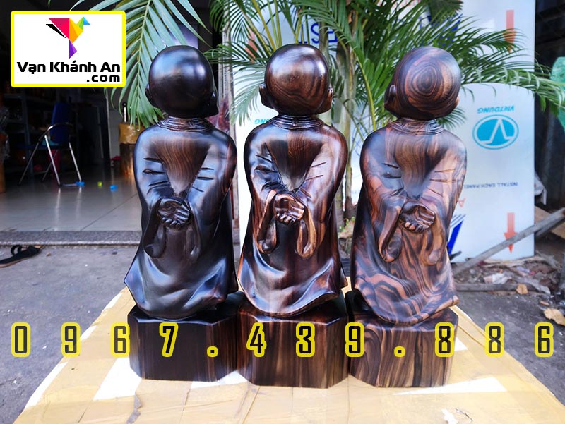 Tượng Chú Tiểu Tùy Duyên An Nhiên - Tượng Phong Thủy - Trang Trí Nhà Cửa Decor - Quà Tặng Để Bàn Làm Việc - Tượng Gỗ Đẹp - Pháp Duyên Shop