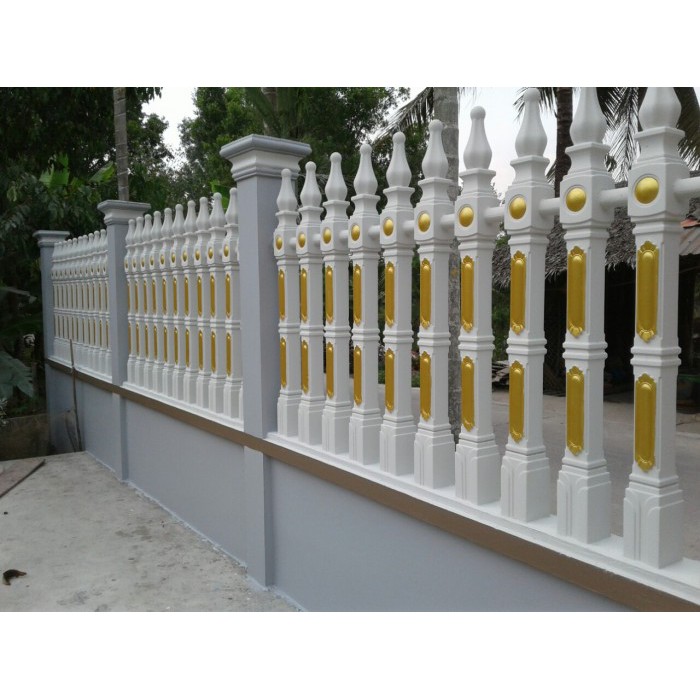 Khuôn hàng rào hoa nổi