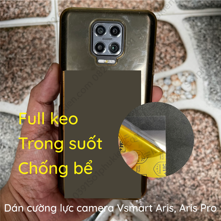 Dán cường lực camera Vsmart Aris siêu bền siêu bảo vệ