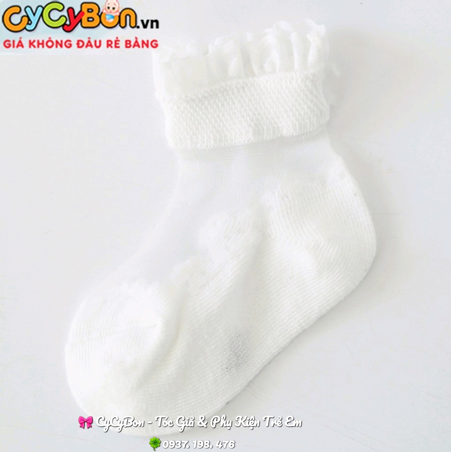 Tất Vớ Cho Bé Gái Cổ Lỡ Kiểu Bèo Nhún Phối Lưới - Phong Cách Tiểu Thư Siêu Cưng !