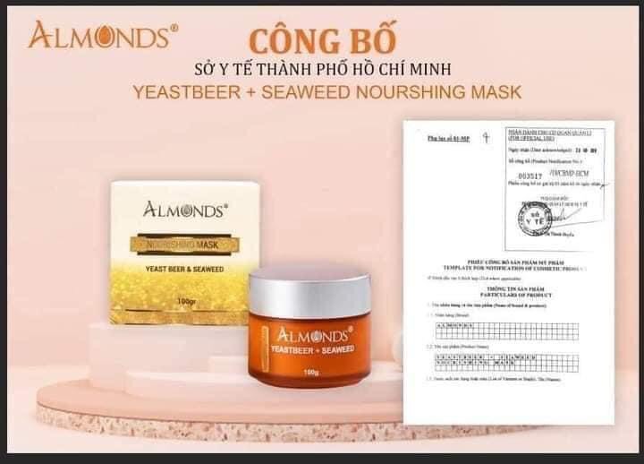 [CHÍNH HÃNG] Mặt Nạ Men Bia Pháp Almonds
