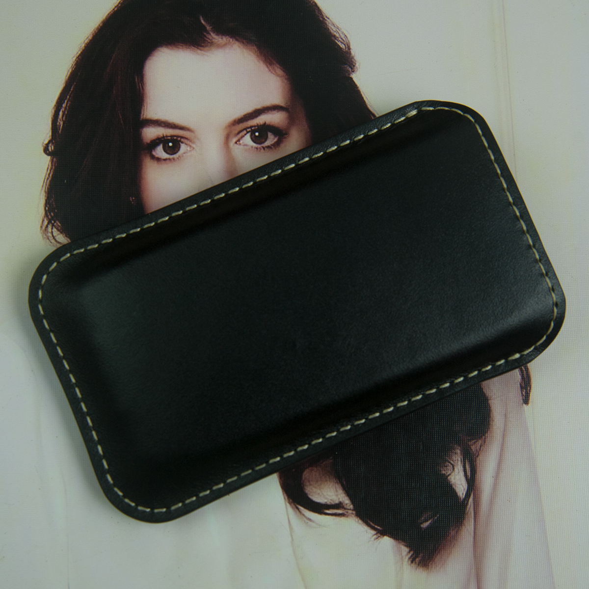 Bao da Nokia E71 dây rút - Màu Đen - Da thật nhập khẩu - Handmade