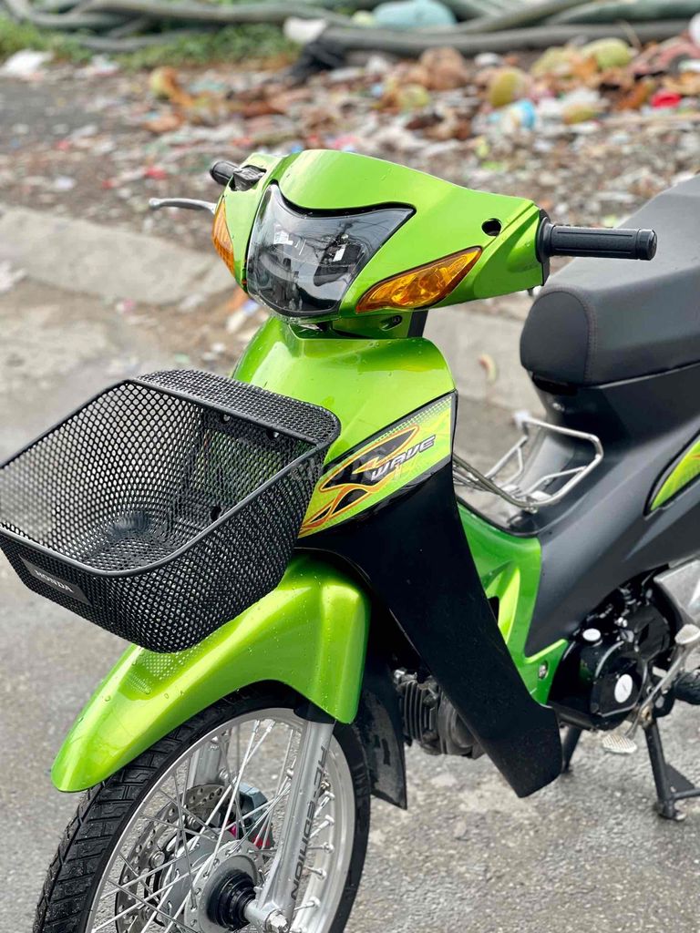 tem wave s 110 xanh đen cực chất dán xe đen-xanh