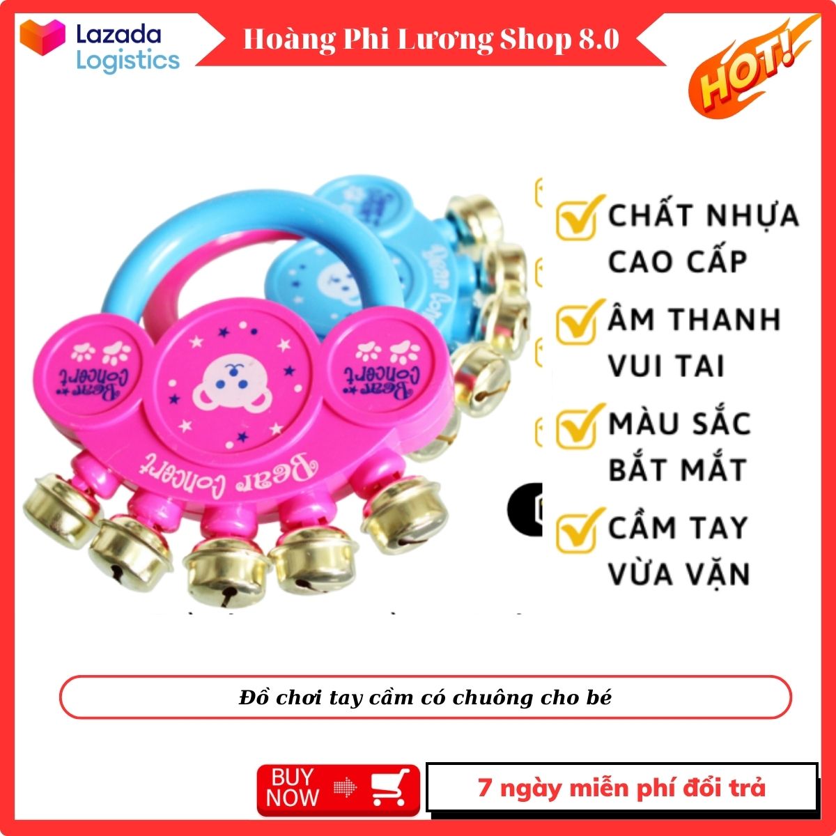 Tay cầm có chuông cho bé, Đồ chơi lục lạc cho bé. Đồ chơi tay cầm có chuông cho bé - Xúc xắc cầm tay, Đồ chơi vui nhộn cho bé.
