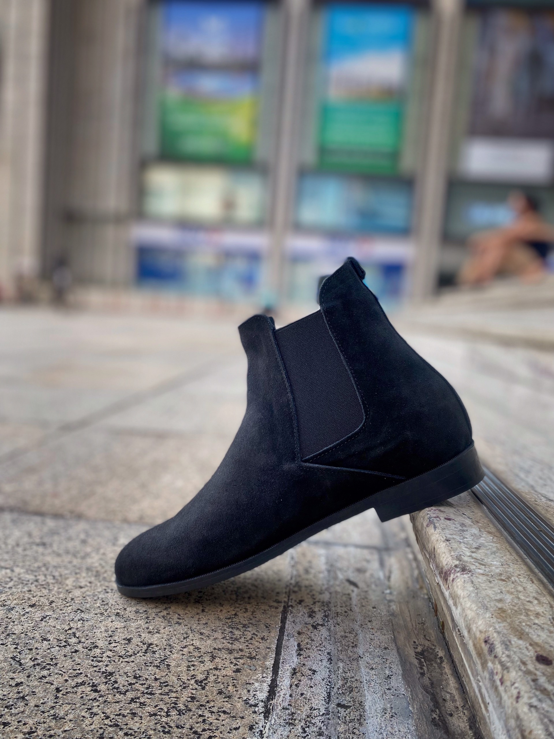 Giày chelsea boot cổ cao da bò lộn 2H - 56