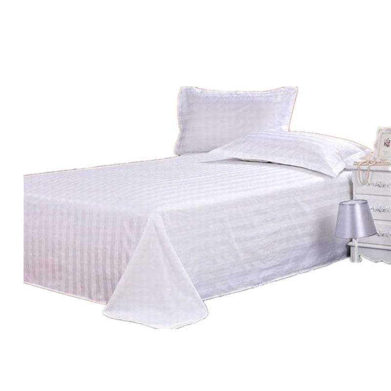 Khách Sạn 5 Sao Satin Vân Sọc 100% Cotton Vải Dệt Bằng Tơ Dệt Nổi Trắng Vân Sọc 80 100% Cotton Ga Giường Vải Cotton Ga Trải Giường Ga Bọc Đệm