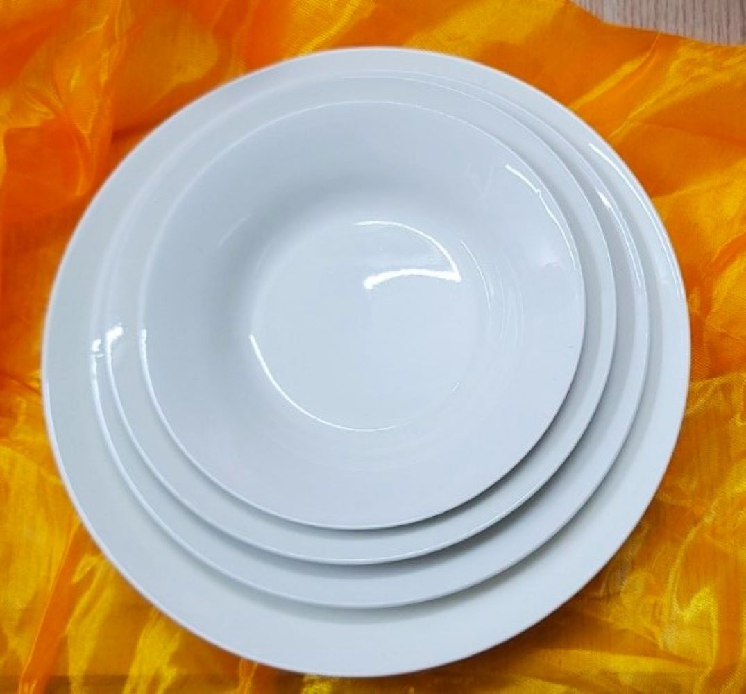 BỘ TÔ, CHÉN, DĨA GỐM SỨ TRẮNG 4D CAO CẤP (GỒM 3 TÔ BẦU, 4 DĨA ,10 CHÉN CƠM, 10 CHÉN NHỎ, 10 MUỖNG, 10 ĐÔI ĐŨA)