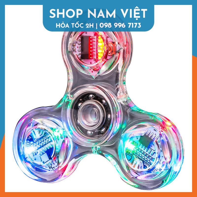 Con Quay Đèn Led Spinner Trong Suốt