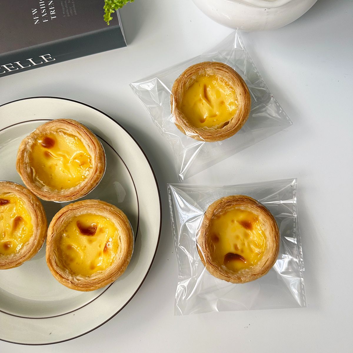 Túi Dán Keo Đựng Bánh Tart - Set 100 Túi [Gold Pack Viet Nam]