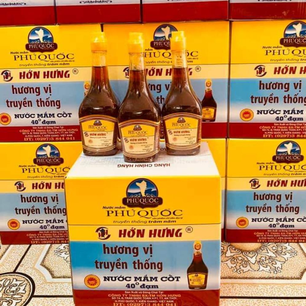 6 chai nước mắm Phú Quốc Hớn Hưng 200ml ,40 độ