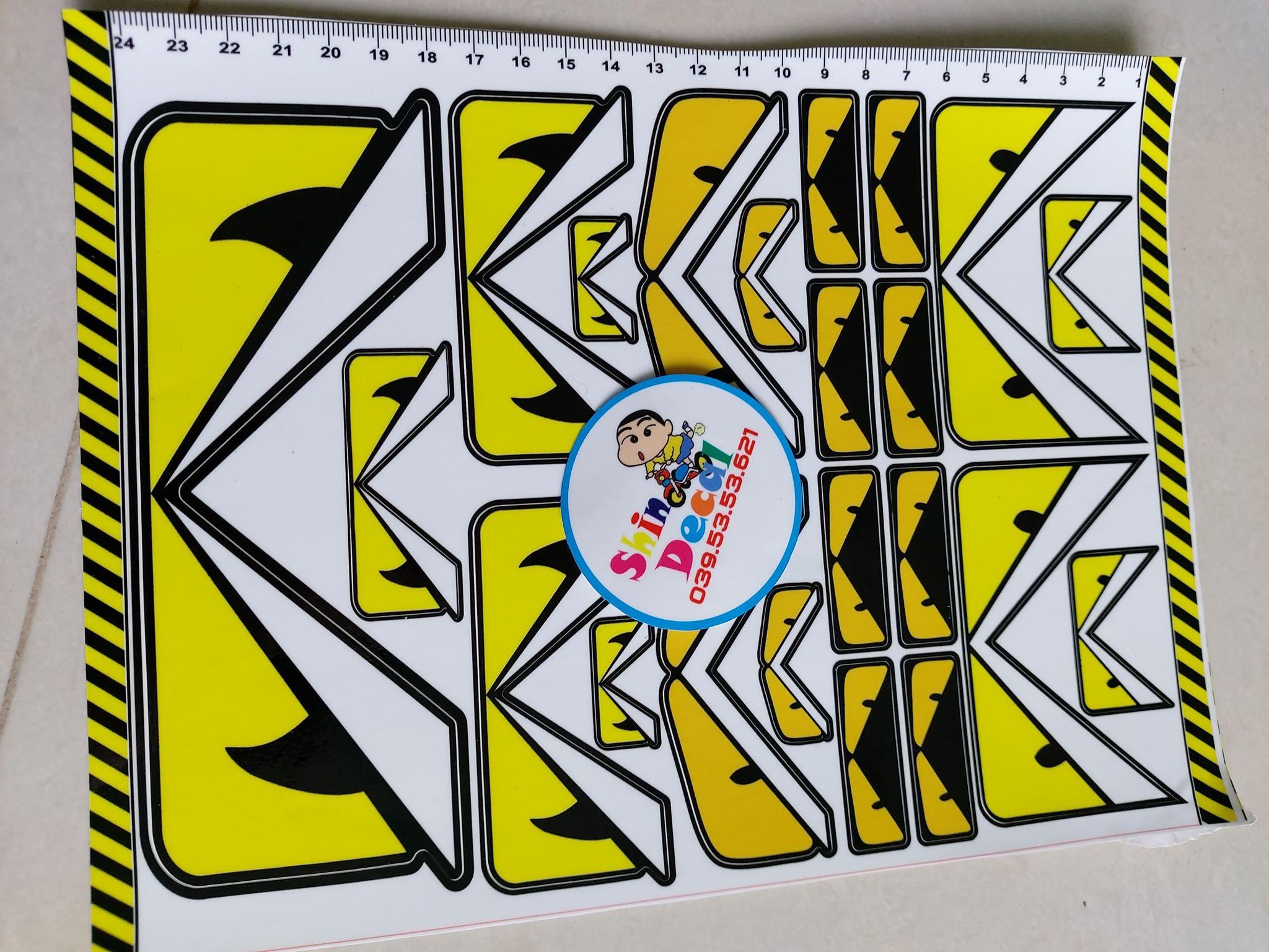 Tem Logo Mắt trọn bộ Kích Thước 18x25cm.