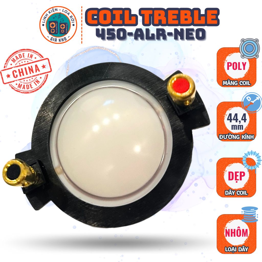 Coil treble speaker 450 alr neo - poly - made in china