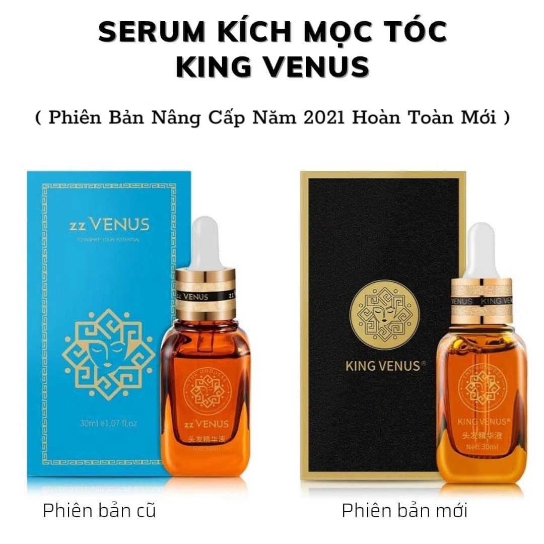 [Chính hãng] Combo Siêu Tiết Kiệm KING VENUS [Serum kích mọc tóc zzVENUS + Dưỡng mi KING VENUS (zz VENUS)]