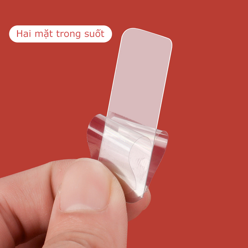 Box of 60 transparent double-sided stickers