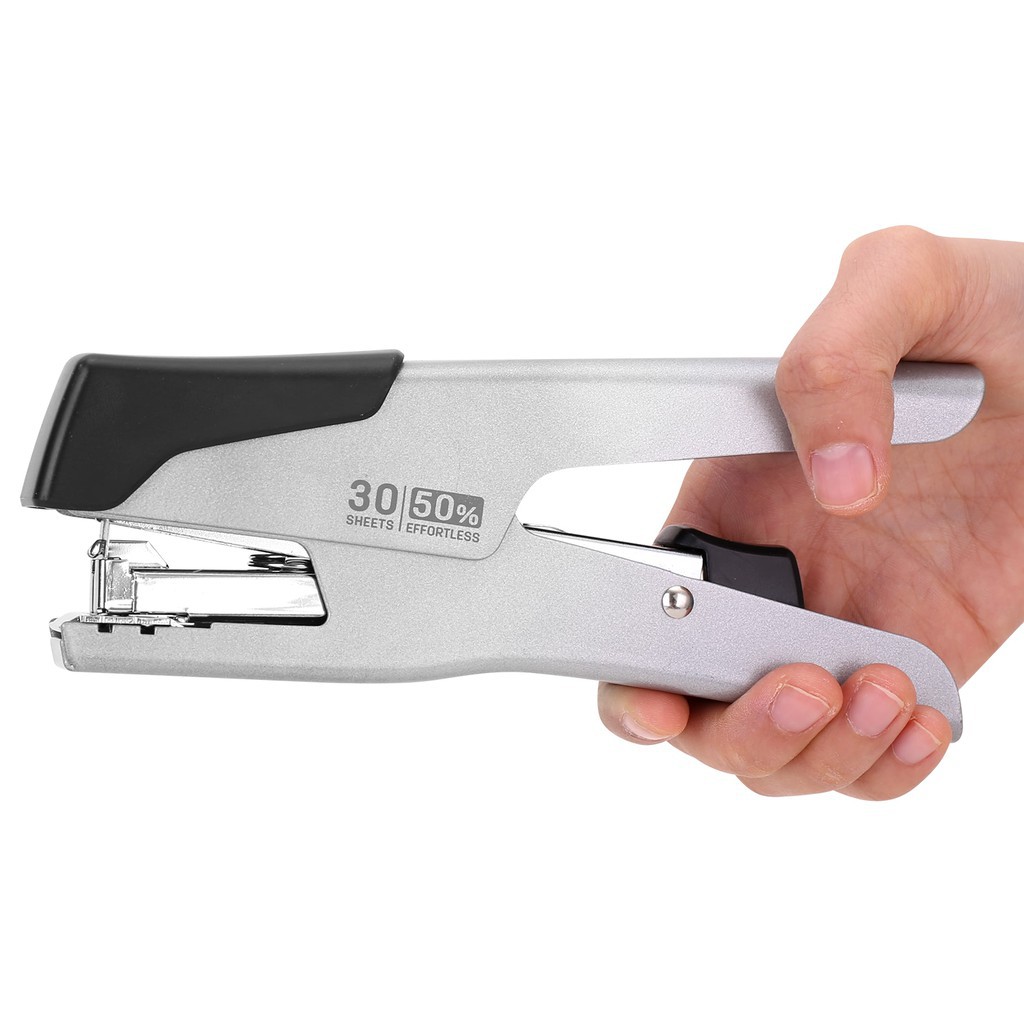 Dập ghim trợ lực 30 tờ Deli E0358 - Ghi/Đen
