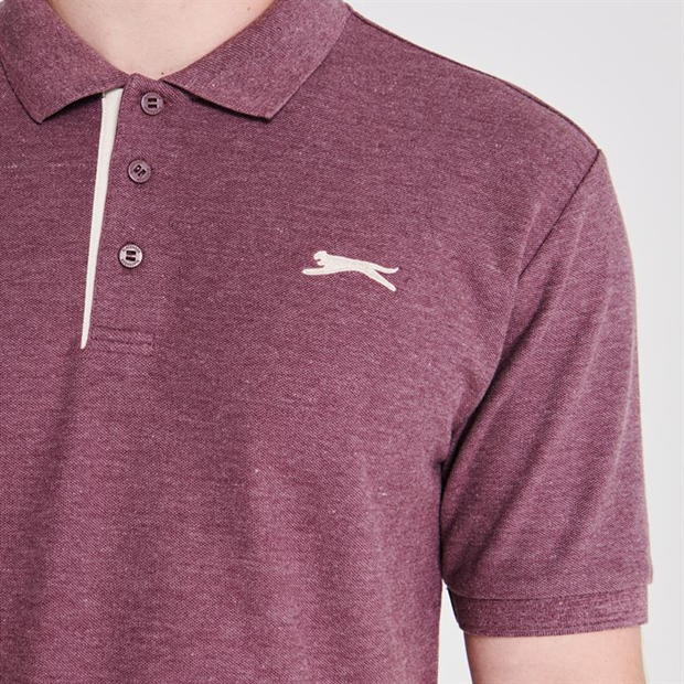 Áo Thun Polo Nam Slazenger Plain (màu Burgundy) - Hàng size UK