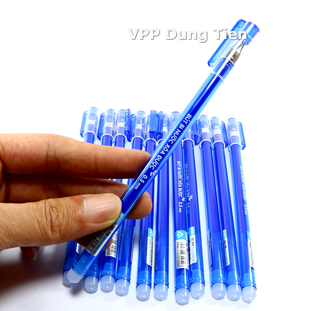 Bút gel xóa được xanh, đen, tím