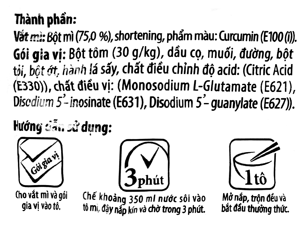 [HCM]Combo 10 gói mì 3 Miền tôm chua cay 65g