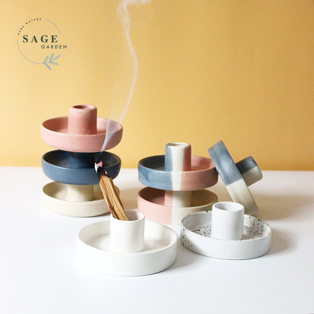 Palo Santo Ceramic Holder (Must Have)_Sage Garden