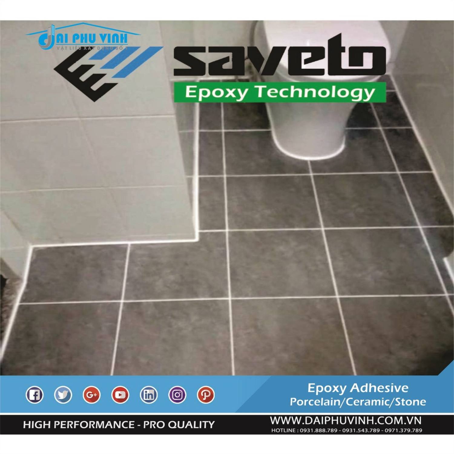 [lᴏại 1] Combo 5 chai keo chà ron SAVETO cao cấp dùng 60m2