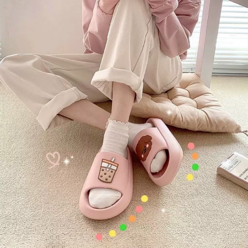Dép bánh mì trà sữa đáng yêu