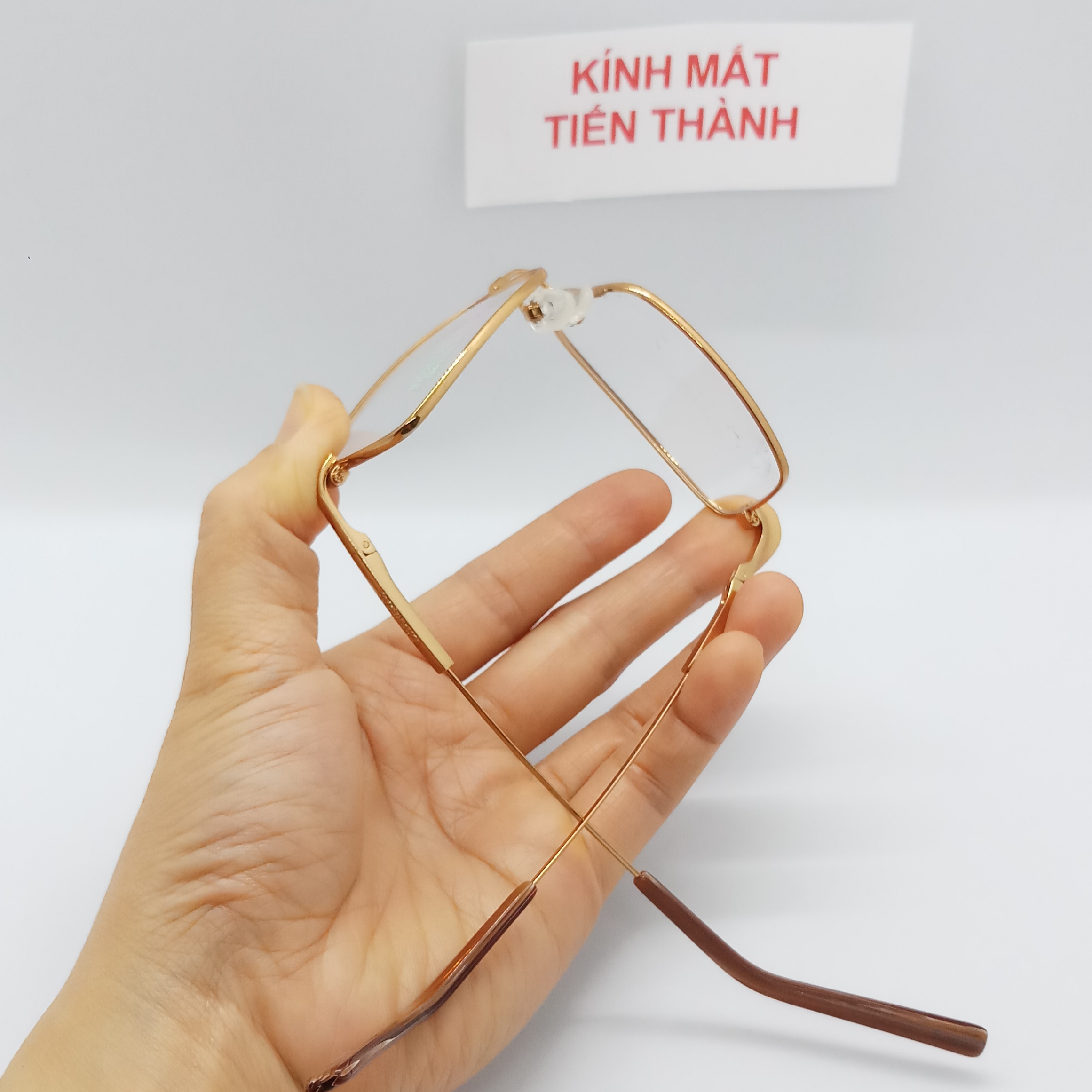 Gọng Kính Titan Dẻo F268 Cả Viền Dáng Vuông Mảnh (Nhận Cắt Kính Theo Đơn) - Kính Mắt Tiến Thành
