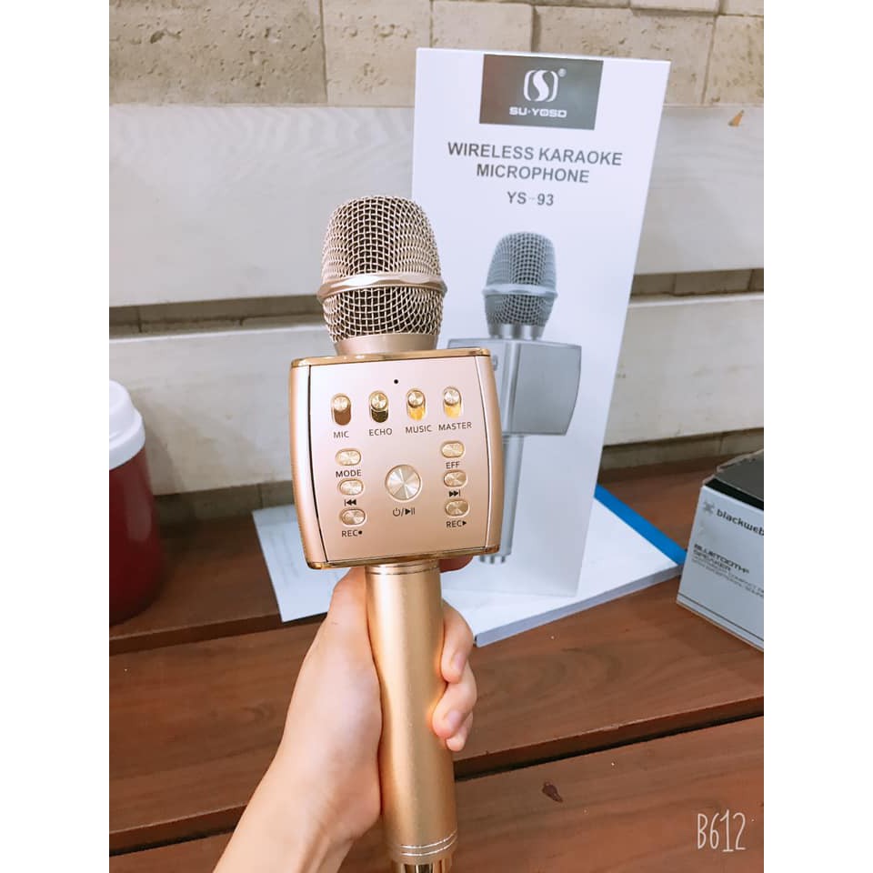 Mic Hát Karaoke | Micro Karaoke Bluetooth Kèm Loa Giá Rẻ  Micro Karaoke Bluetooth  Micro YS-93.Micro YS-93. Mic Karaoke Bluetooth  Tích Hợp Công Nghệ Âm Thanh Hifi