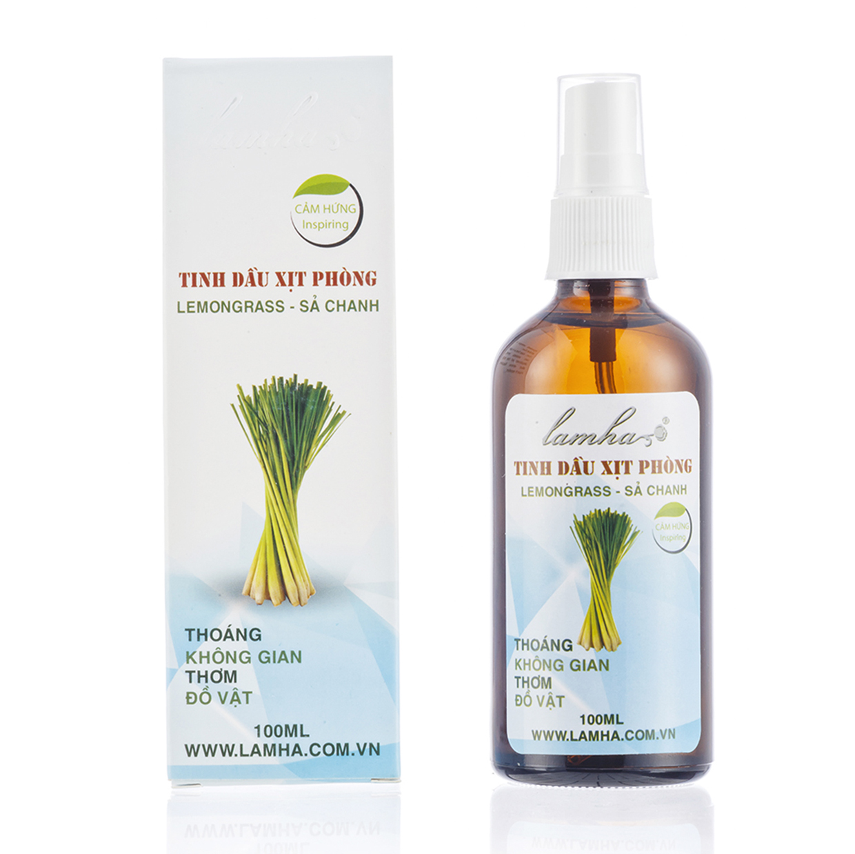 Xịt phòng tinh dầu Sả Chanh Lam Hà 100ml