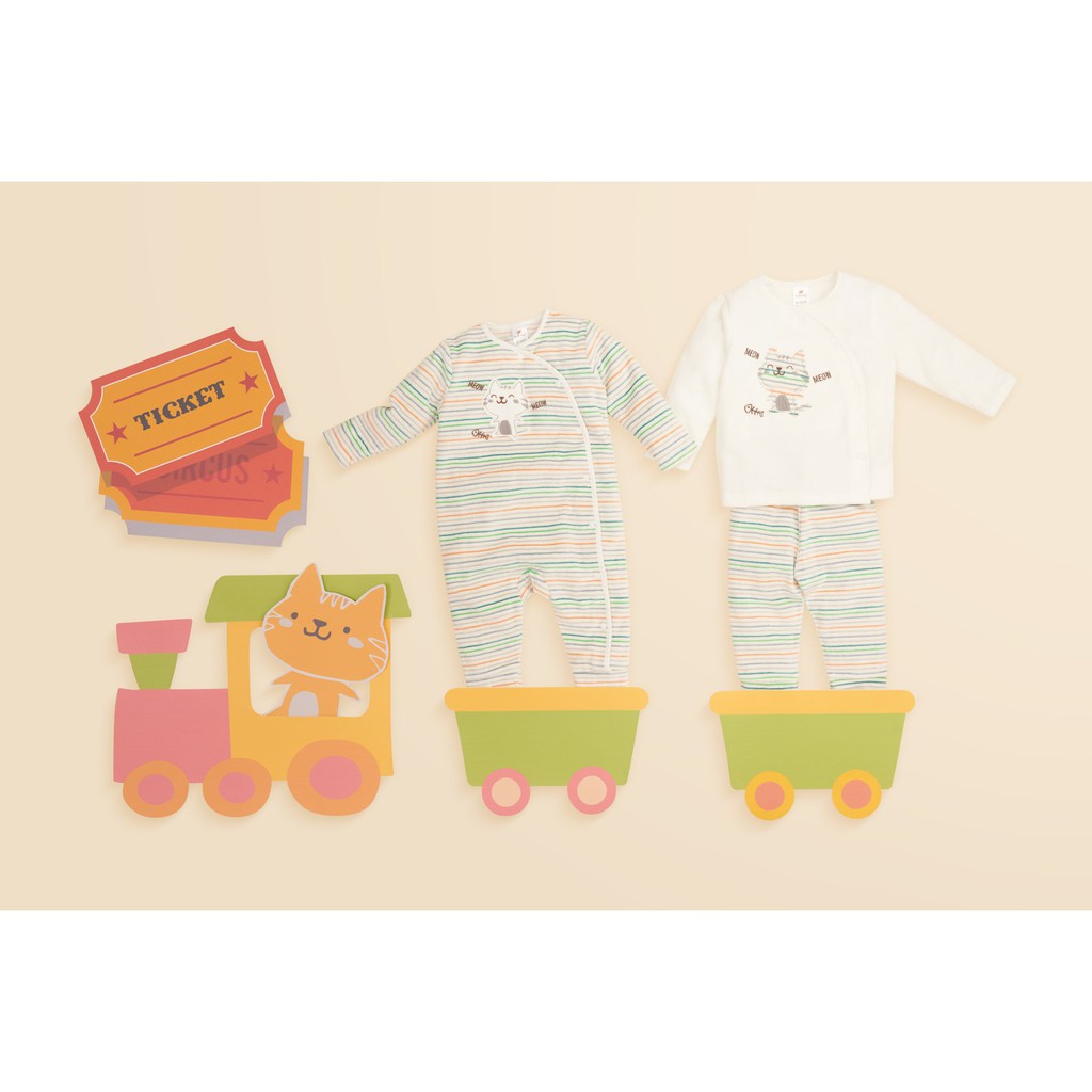 Bộ dài tay cài lệch băng lông Lullaby