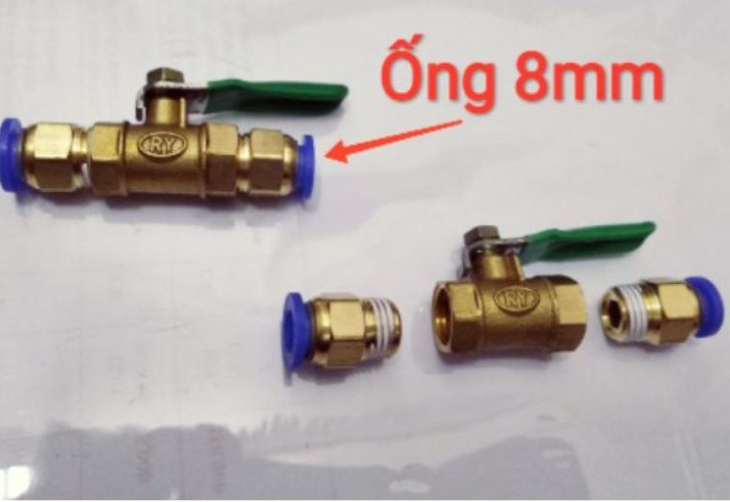 Van khóa khí nén, phun sương ống 8