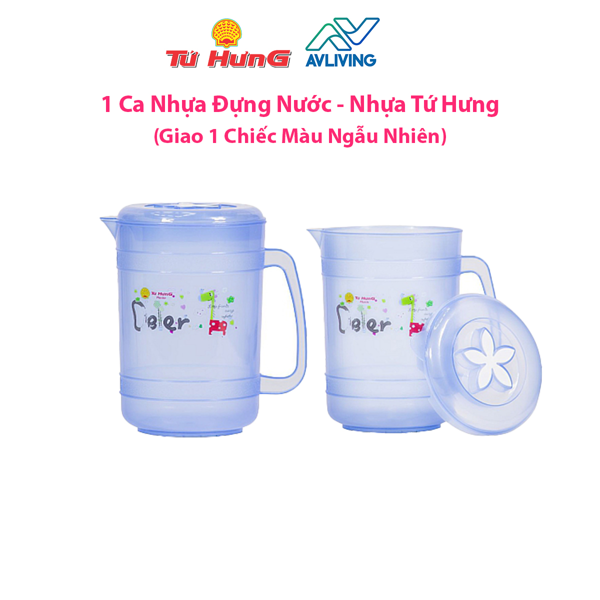 Ca nhựa đựng nước trà đá, nước dung tích 1,6 lít - nhựa an toàn sức khỏe - nhựa tứ hưng