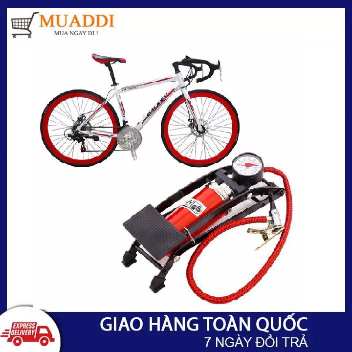 Bơm đạp chân mini đa năng dùng cho xe đạp, xe máy, bể bơi