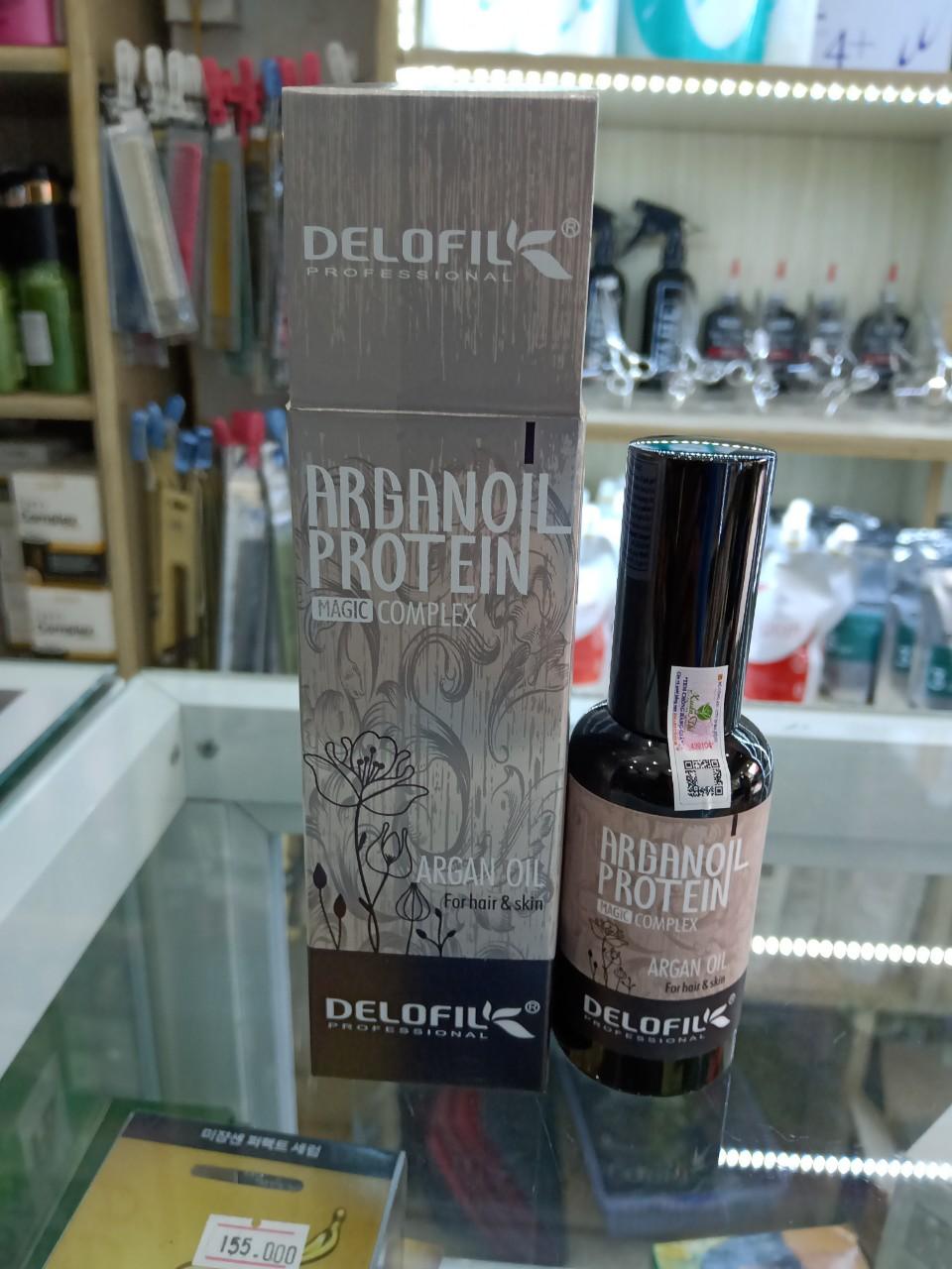 Tinh dầu delofil argan oil phục hồi tóc hư tổn bóng mượt 50ml