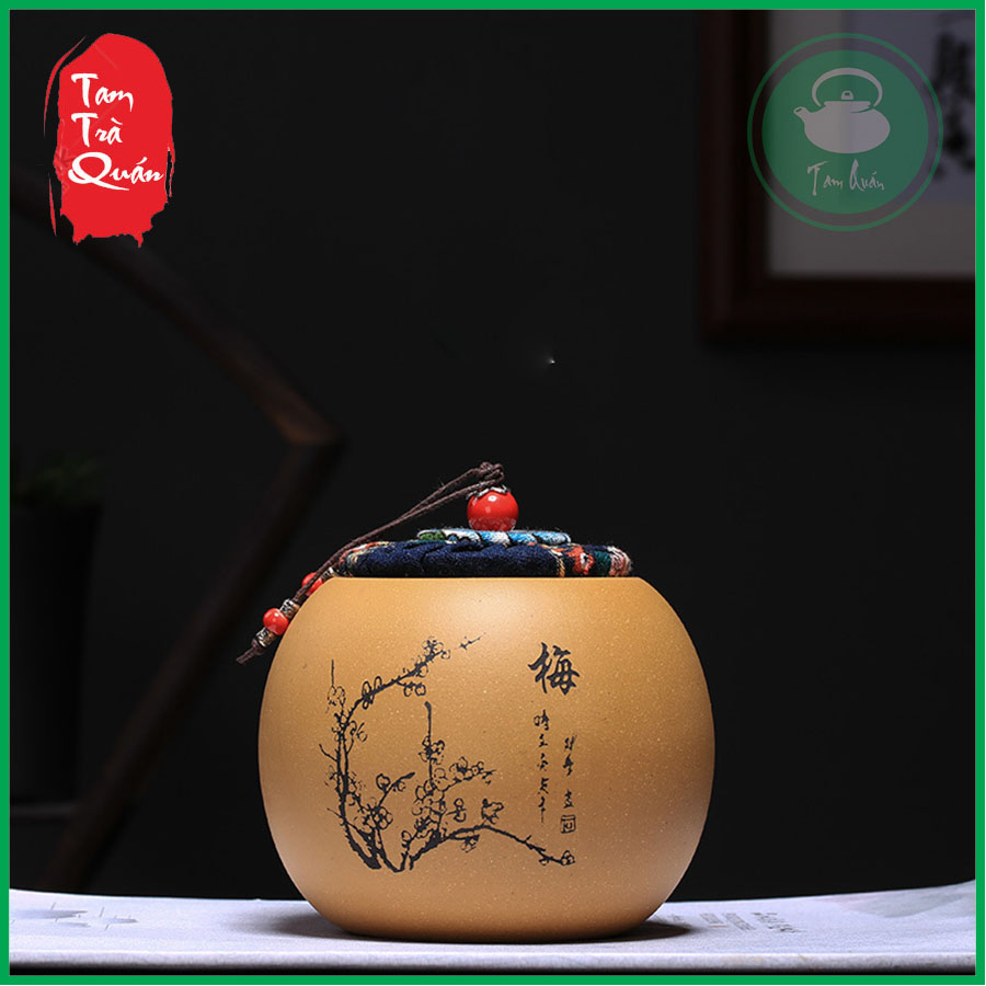 Hũ bình đựng trà gốm Nghi Hưng 500ml