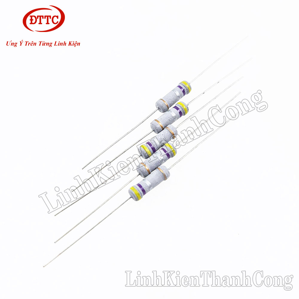 Bộ 5 Chiếc Điện trở 1W 5%  0.22R 0.33R 0.47R 10R 22R 33R 47R 56R 68R 100R 220R 330R 390R 470R 560R 1K 1.8K 2.2K 3.3K 4.7K 7.5K 10K 22K 47K 100K 120K 220K 270K 330K 470K 560K 680K 820K 1M