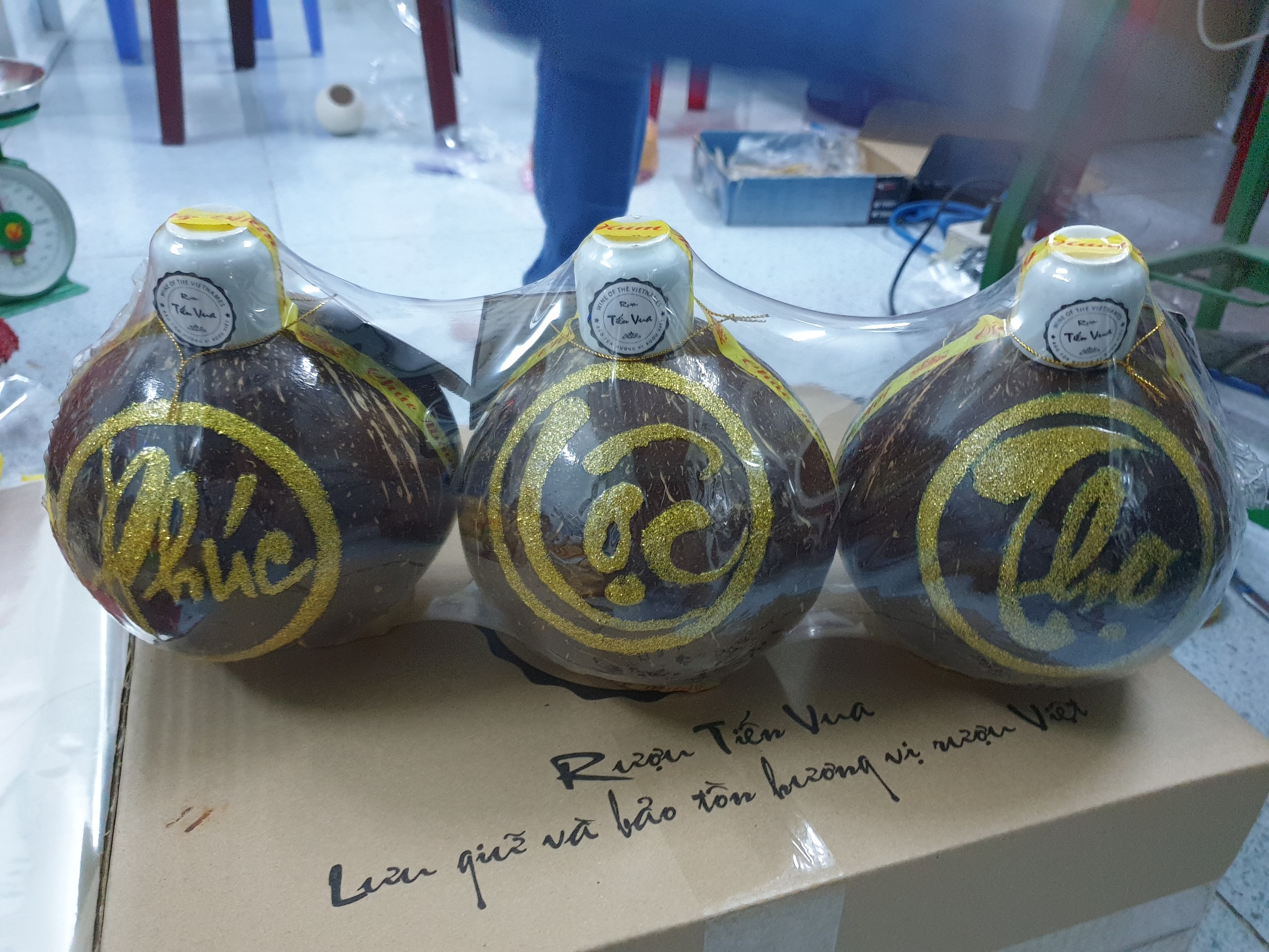 Dừa Tiến Vua bộ ba Phúc-Lộc-Thọ