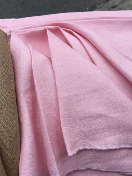 Vải linen ướt màu hồng dâu ngọt lịm!