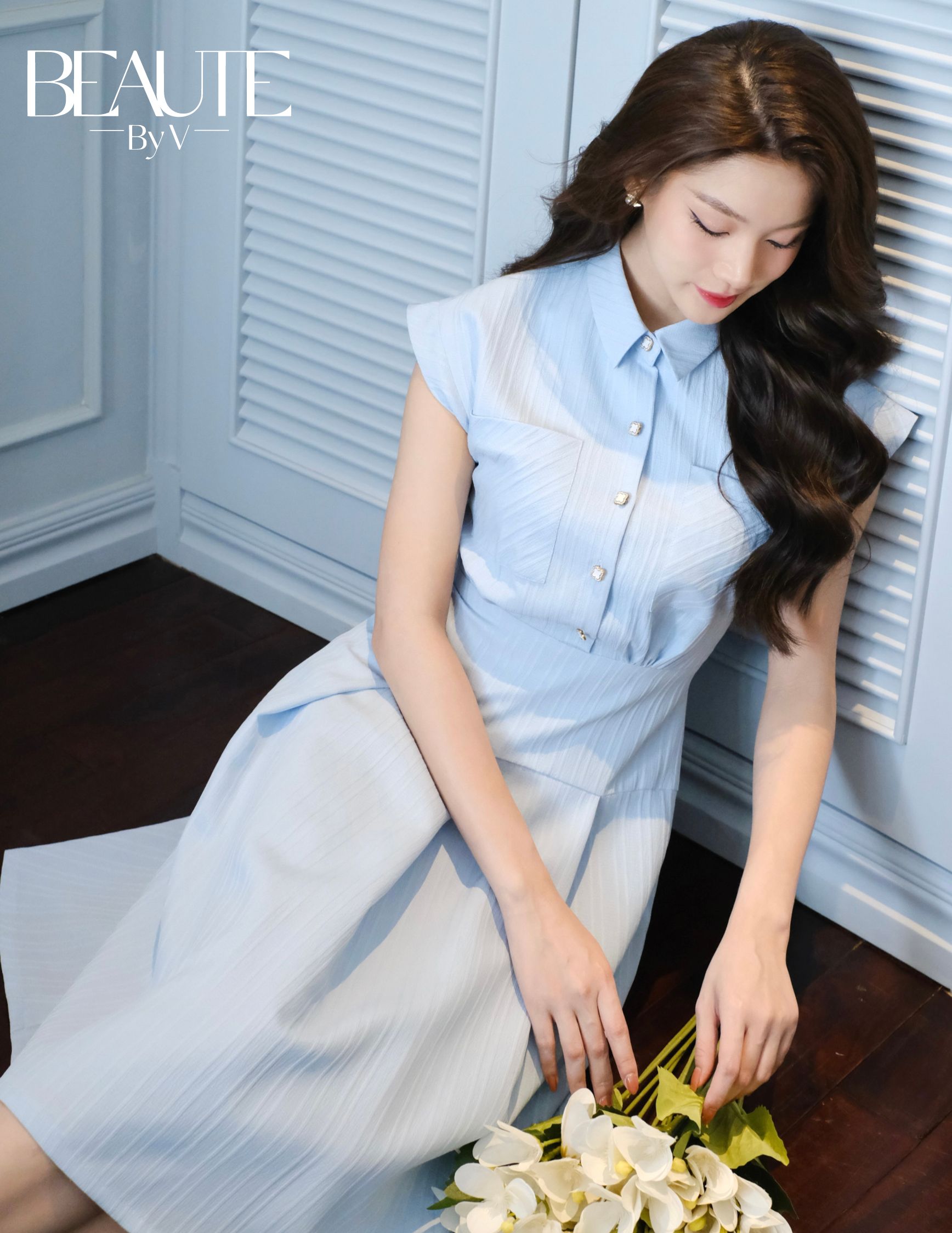 BEAUTEBYV - Váy cổ đức vai chờm Celina