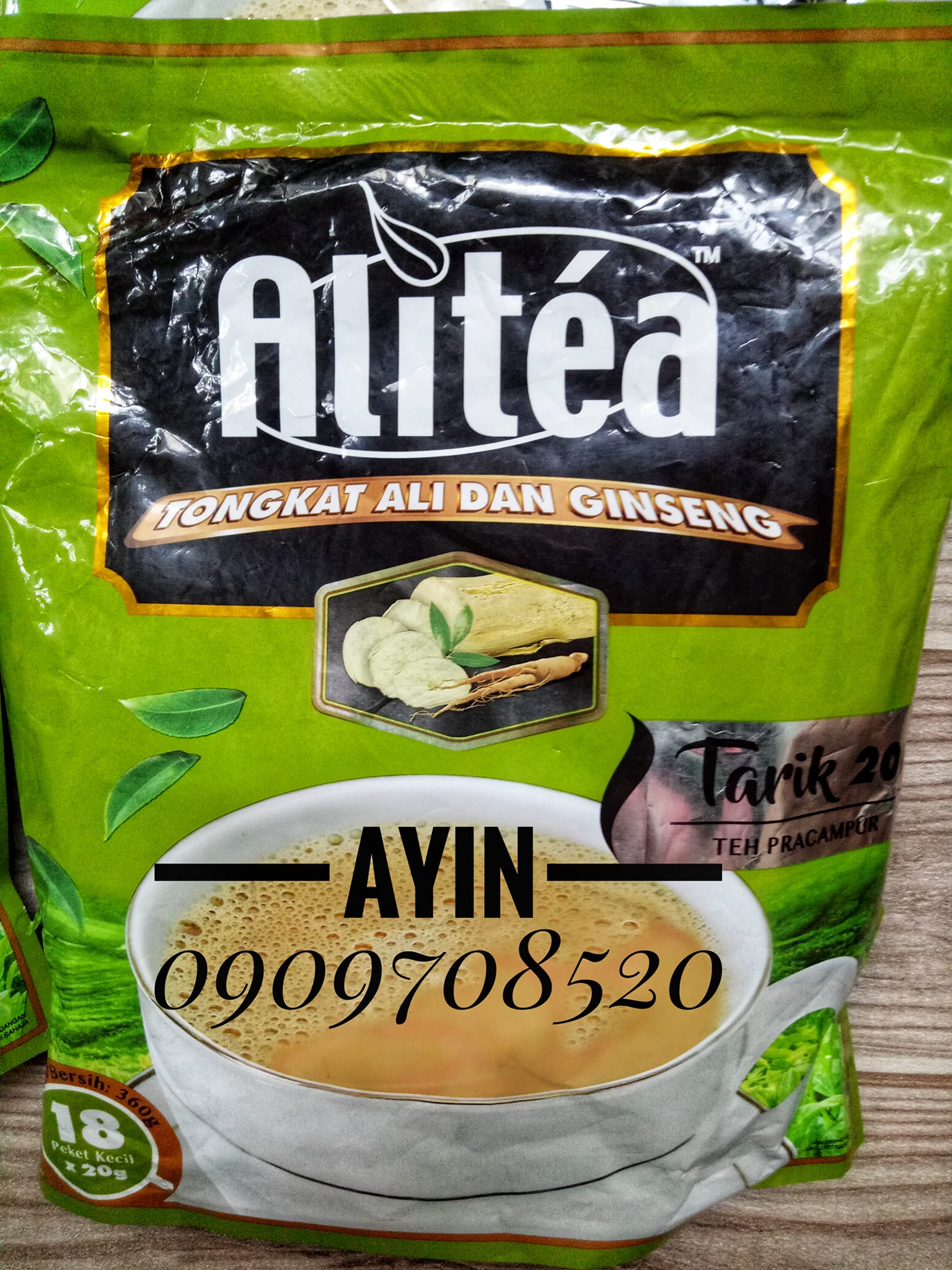 Trà Sữa Alitéa Tongkat Ali & Ginseng Tarik ( 18 Gói x 20g )