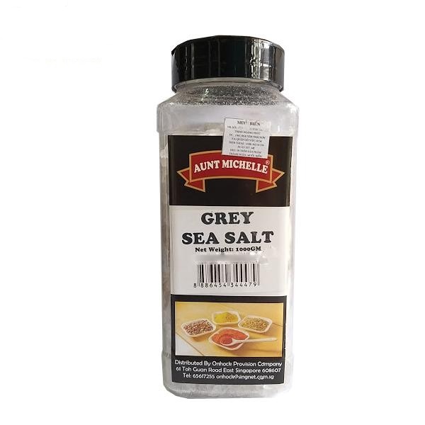 Muối biển sâu hiệu Aunt Michelle Grey Sea Salt - Xuất xứ Mỹ 1kg