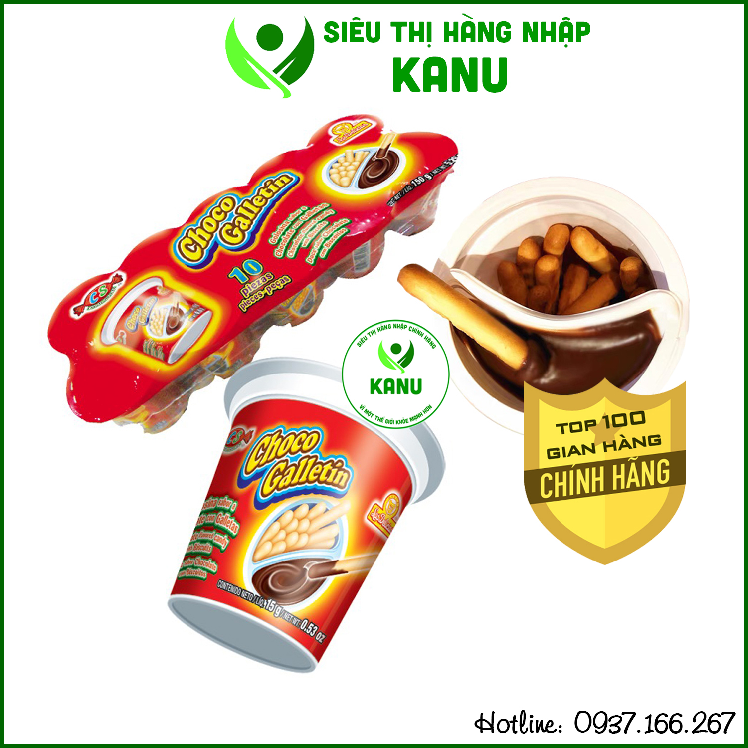 Bánh que chấm socola Choco Galletin Thái Lan 150g