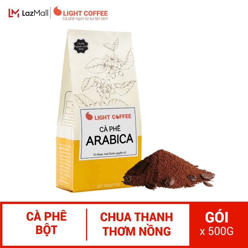 Cà phê bột Arabica - Light Coffee - 500gr - cà phê nguyên chất 100%