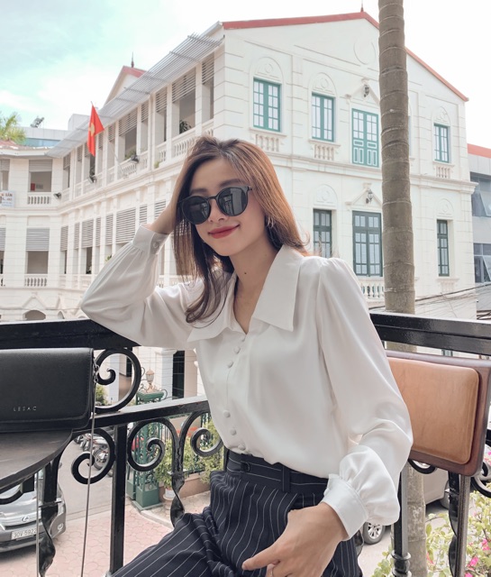 đơn 99K] ZIEL Sơ mi lụa tay bồng | Cloudy Shirt [SHIP HOẢ TỐC]