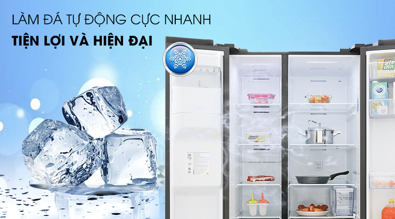 [TRẢ GÓP 0%] Tủ lạnh Samsung side by side RS64R53012C/SV 660L (Giá áp dụng giao tại HN, HCM& các tỉnh liên hệ shop)