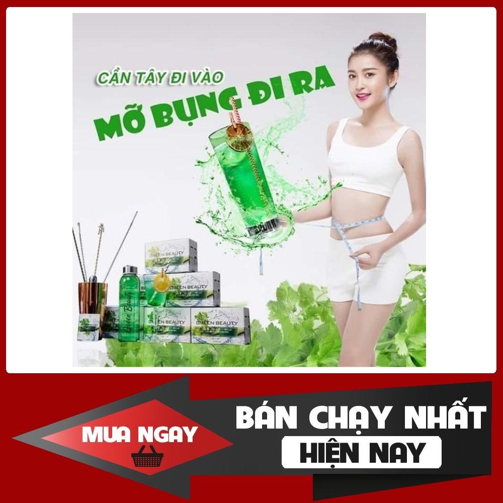 ( MẪU MỚI NHẤT 2021)  Cần Tây Collagen, Nước Ép Cần Tây Green Beauty 32 GÓI - Chính Hãng - Cần Tây  Da Sáng - Dáng Đẹp - Eo Thon, Thơm NGon, Dễ Uống
