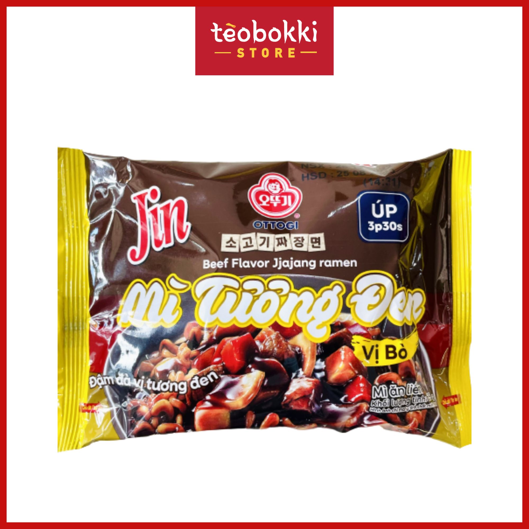 Mì Jin tương đen vị bò Ottogi 65g, 135g