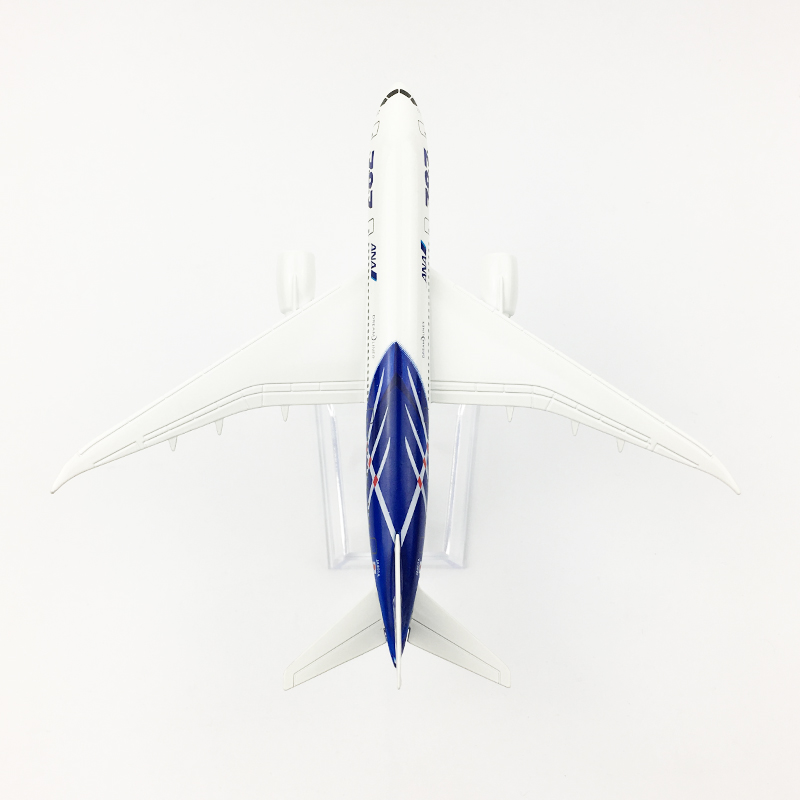 Mô hình máy bay ANA 787 16cm + đế trưng bày