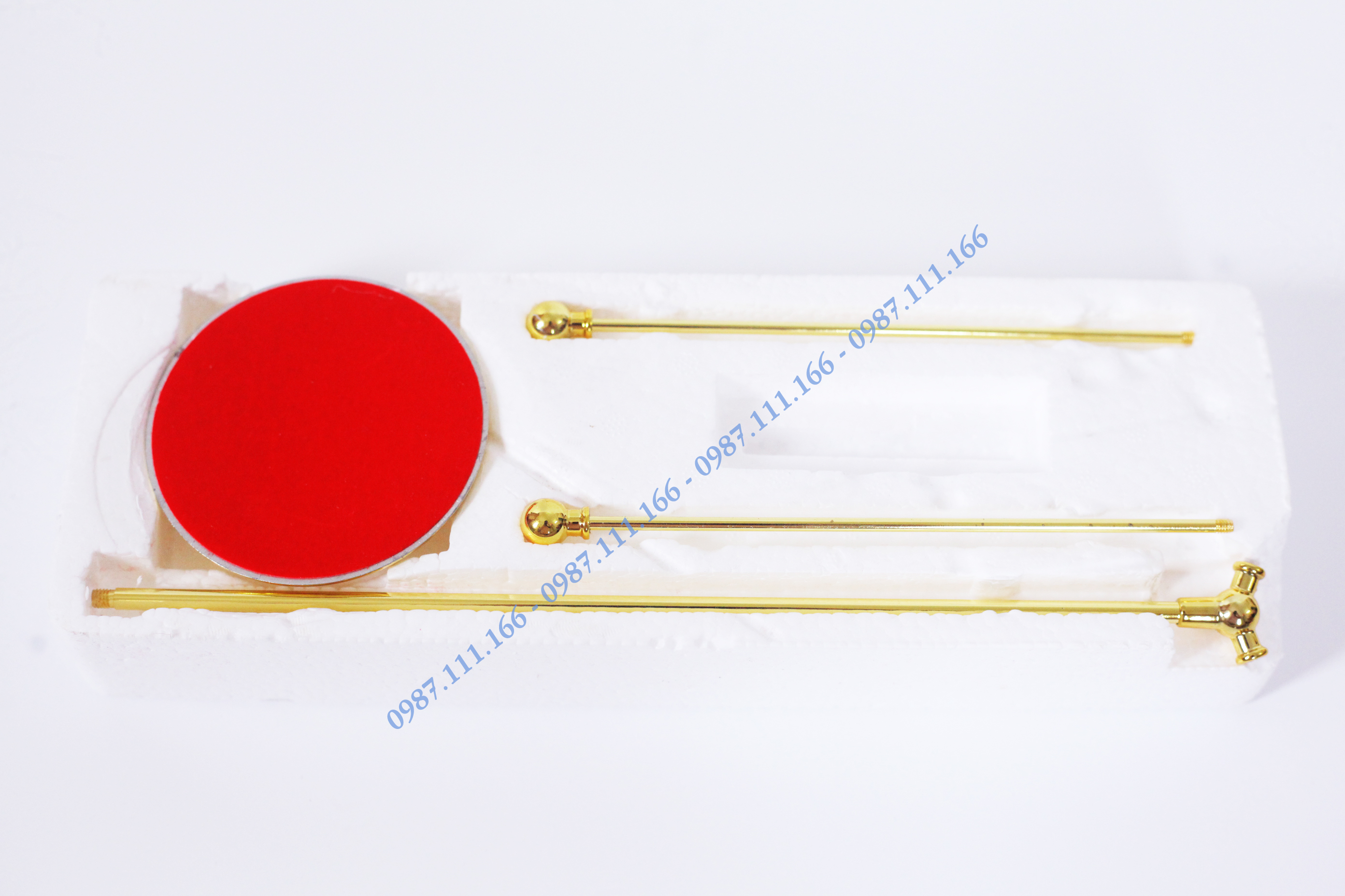 Cờ Để Bàn mạ vàng cao cấp cắm 2 cờ